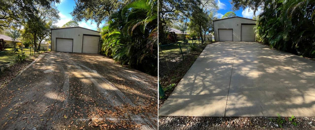Shed cleaning before and after collage